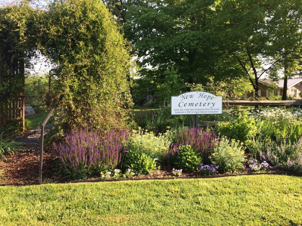 New Hope Cemetery Sign and Fence