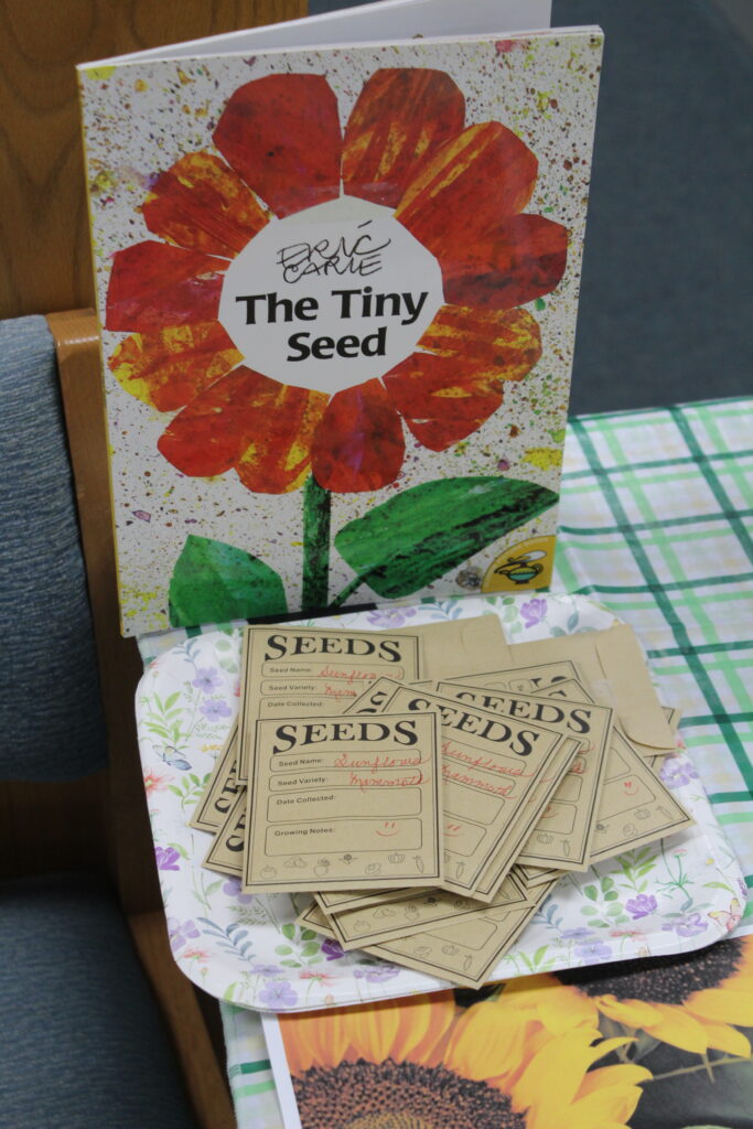 Seeds and Book at Mosheim Community Day
