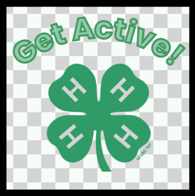 Green 4-H four-leaf clover