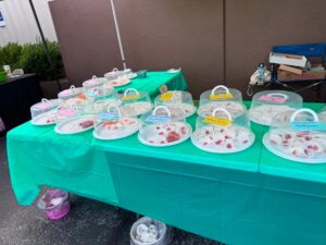 set up at the depot street farmers market